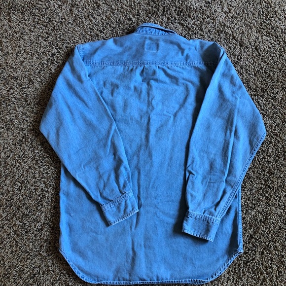 Vintage 1991 Planet Hollywood Long-sleeve Denim Button Down Mens Medium - Picture 6 of 8